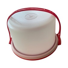 Tupperware Tupper Toys Mini Cake Taker Saver RED picture