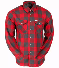 Dixxon 50/50 Flannel LT Men's Nib Shirt Red and Grey Plaid Size: XXL picture