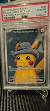 2023 POKEMON SVP EN-SV POKEMON X VAN GOGH #085 PIKACHU WITH GREY FELT HAT PSA 10 picture