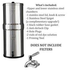 Imperial Berkey 4.5 Gal Stainless Steel Housing Only - Open Box w/ Spigot picture