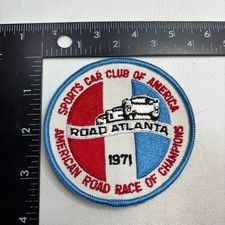 Vtg 1971 SPORTS CAR CLUB AMERICA AMERICAN ROAD RACE CHAMPIONS Auto Patch 00AG picture