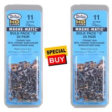 Kadee 11 Bulk Pack 20 pair #5 Metal Couplers (2) HO Scale picture