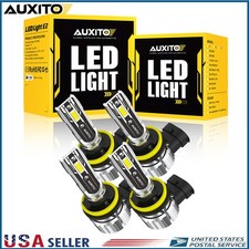 AUXITO 4*H11 LED Headlight Kit High Low Beam 500% Super Bright 6500K 120000LM picture