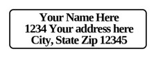 400 Personalized Return Address Labels. 1/2 inch by 1 3/4 inch picture