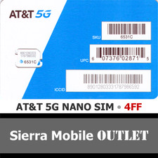 AT&T 5G & 4G SIM CARD • NANO 4FF 4G 5G LTE GSM • ATT NEW GENUINE picture