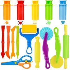 Wxqfumy Dough Tool Set, 15 Pcs Basic Dough Tools Kits for Kids, Dough Accesso... picture