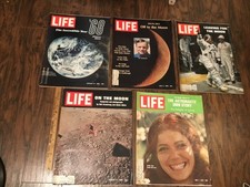 Lot of 5 Life Magazine 1969/1970 Moon Landing /Space Travel Apollo 11 picture