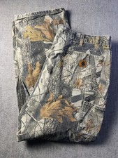 VTG Y2K Carhartt B158 CMO Realtree Camo Carpenter Pants Men's 44x32 Dungaree picture