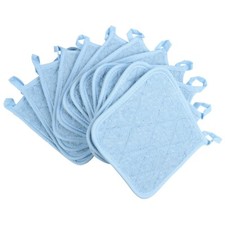 Potholder Pack of 12 - Heat Resistant Cotton 7x7 Kitchen Linens - Color Options picture