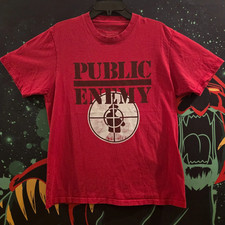 PUBLIC ENEMY Red Rap Hip-Hop Tee Unisex Shirt All Size 8D877 picture