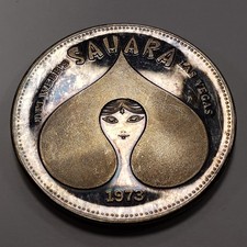 1 oz .999 Silver Round - 1973 Del Webbs Sahara Las Vegas - Jacques Cartier Q5476 picture