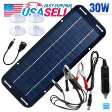 30W Solar Panel 12V Trickle Charger Battery Charger Kit Maintainer Boat Car RV picture