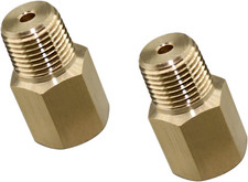 2pc 1/8 BSPT Male to 1/8-27 NPT Female Brass Thread Adapter for Pressure Gauge picture