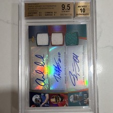 Topps 2012 Finest Triple Jersey Autographs Refractor Luck RGIII Tannehill /10 picture