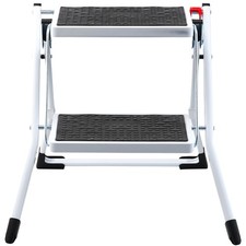 Step Stool Ladder 2-Step Foldable 3 Adjustable Height Max Load 330lbs picture
