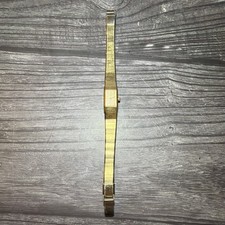 Vintage 1981 Seiko Tank Watch 1320-5049 Gold Tone Rectangular Ladies Pep picture