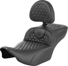 Saddlemen® Roadsofa Ext Reach BLACK  w Backrest - Honeycomb - FLTR/FLHX '23-'24+ picture