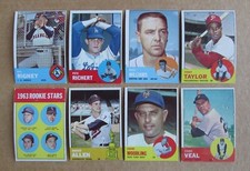 1963 TOPPS BASEBALL CARD SINGLES #270-576 COMPLETE YOUR SET U-PICK UPDATED 9/13 picture