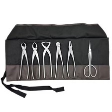 6 pcs Stainless Bonsai tool set + bag concave wire jin knob shears high quality picture