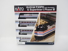 Kato N 106-3530-DCC Amtrak Superliner Phase III F40PH Train Set Digitrax DCC picture