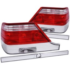 ANZO for 1995-1999 Mercedes Benz S Class W140 Taillights Red/Clear picture