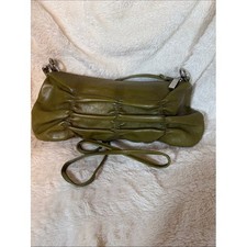 Hobo International Olive Green Ruched Leather Crossbody Bag Boho Indie Y2K Moss picture
