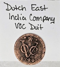1744 Dutch East India Company-  VOC DUIT - 