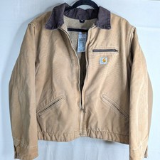 Vintage Carhartt Blanket Lined Detroit Jacket WJ097 CML Women's Grunge XL XLarge picture