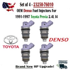 New Denso 4Pcs HP Upgrade OEM Fuel Injectors for 1991-1997 Toyota Previa 2.4L I4 picture