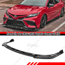 For 2021-2024 Toyota Camry SE XSE Front Bumper Lip Splitter Spoiler Gloss Black picture