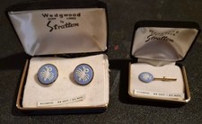 Rare Wedgewood Jasperware Cuff Links and Tie Pin for Scorpio picture