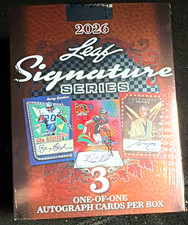 Leaf 2026 Signature Series Sealed Box 3 One-of-One Autograph Cards picture