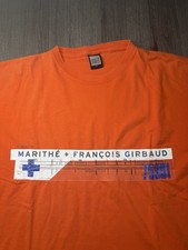 Marithé + François Girbaud Orange Graphic Logo Crewneck Tee Shirt Mens XL picture