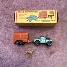 Vintage Dublo Dinky Toys 073 Land Rover And Horse Trailer With Horse Boxed (SF03 picture