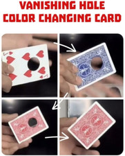Magic Trick Color Changing Card With Vanishing Black Hole Close Up Tricks picture