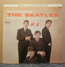 introducing the Beatles LP stereo Vee-Jay records rainbow ring ad back love me d picture
