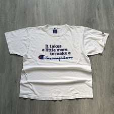 Vintage Champion It Takes A Little More To Make A Champion Tee Size Large 90s picture