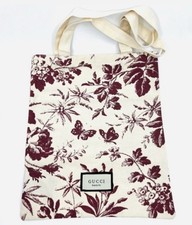 Gucci Beauty, Rust Red & Cream Herbarium Gucci Bloom Floral Tote Bag, New picture