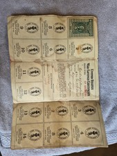 WS2 US WAR SAVINGS CERTIFICATE 1918 No 25859115 Series A- 3-WS2 STAMPS in book picture