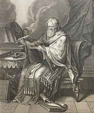 Saint Ambrose Bishop Of Milan (339-397) Antique Engraving Around 1710 picture