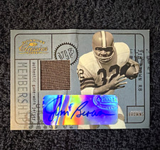 2004 Donruss Classics Jim Brown Auto Jersey Membership VIP #015/250 Browns HOF picture