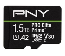 PNY 1.5TB PRO Elite Prime™ C10 U3 V30 A2 microSDXC Flash Memory 1.5TB, Black picture