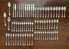 International 1969 Deep Silver Plate Countless Flatware   72 Pieces picture