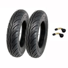 MMG Scooter Tire Set 3.50-10 with valves, Tubeless Street All Weather Tread DOT picture