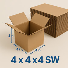 100 Pack 4x4x4 32ECT Corrugated Shipping Boxes| Cardboard Mailing Packing Carton picture