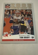 2004 Topps Chrome - 2003 Weekly Wrap-Up Tom Brady #154 Refractor picture