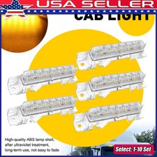 1-10xClear Lens Amber Full LED Cab Roof Light Kit For 2003-2020 Volvo VNL Trucks picture