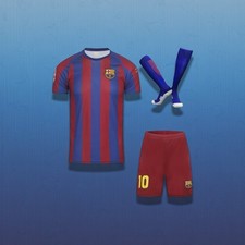 Barcelona Limited RONALDINHO #10  Home Football Children's Jersey Set Age  10-12 picture