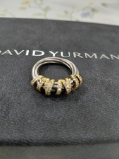 David Yurman Two Tone 925 Silver With Gold Ring Size 7 picture