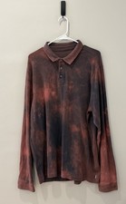 Vuori Westport Polo Shirt Men's XL Long Sleeve Business Casual Tie Dye V270 picture